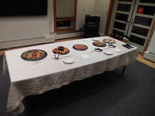 Reception at the Romance Languages Lounge - appetizers: catering by co-organizer Sean Strader